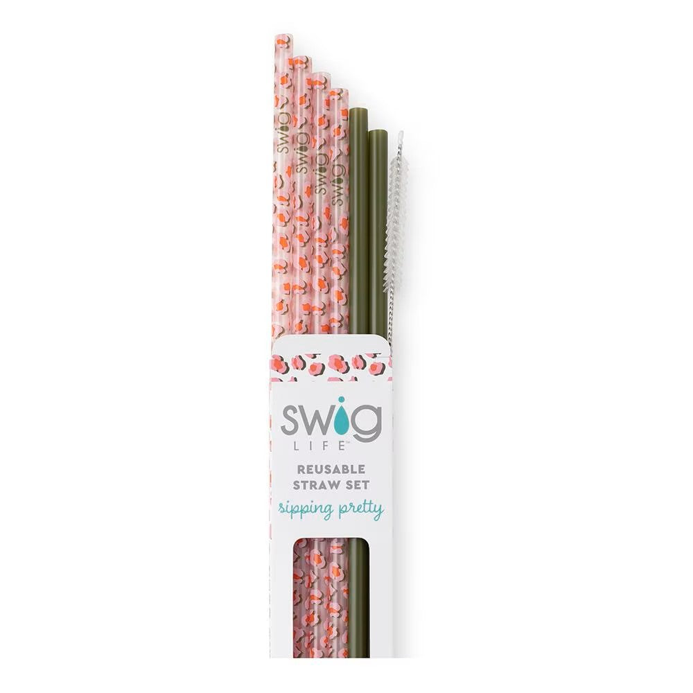 SWIG On The Prowl + Olive Straw Set