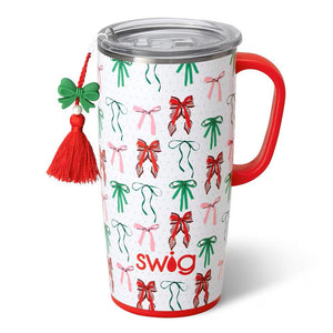 SWIG Ribbons and Bows 22oz Travel Mug