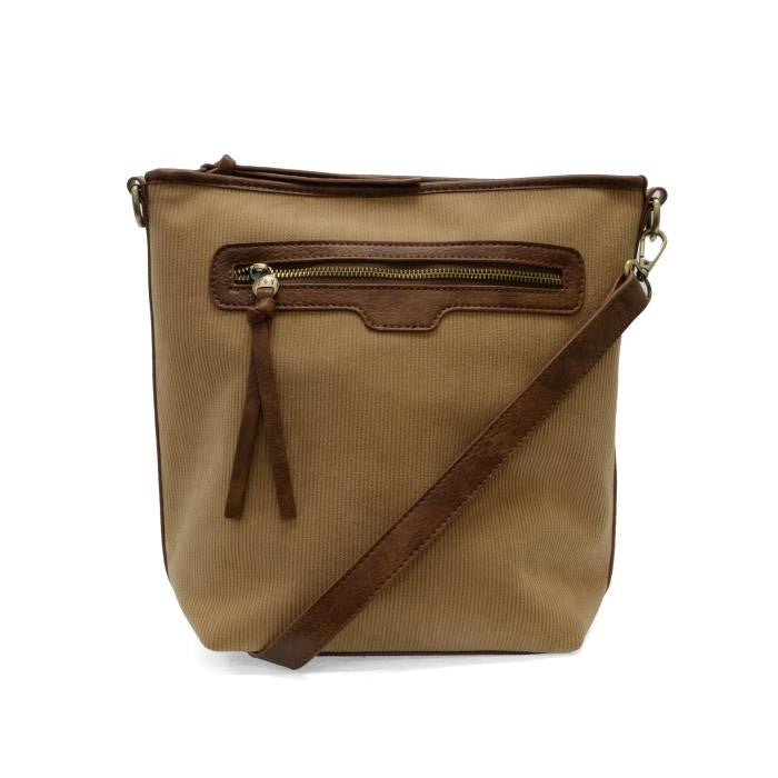 Silas Corduroy Crossbody Bucket Bag Camel