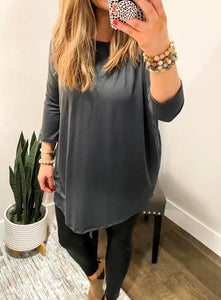 Charcoal Perfect Fit Tunic Tee
