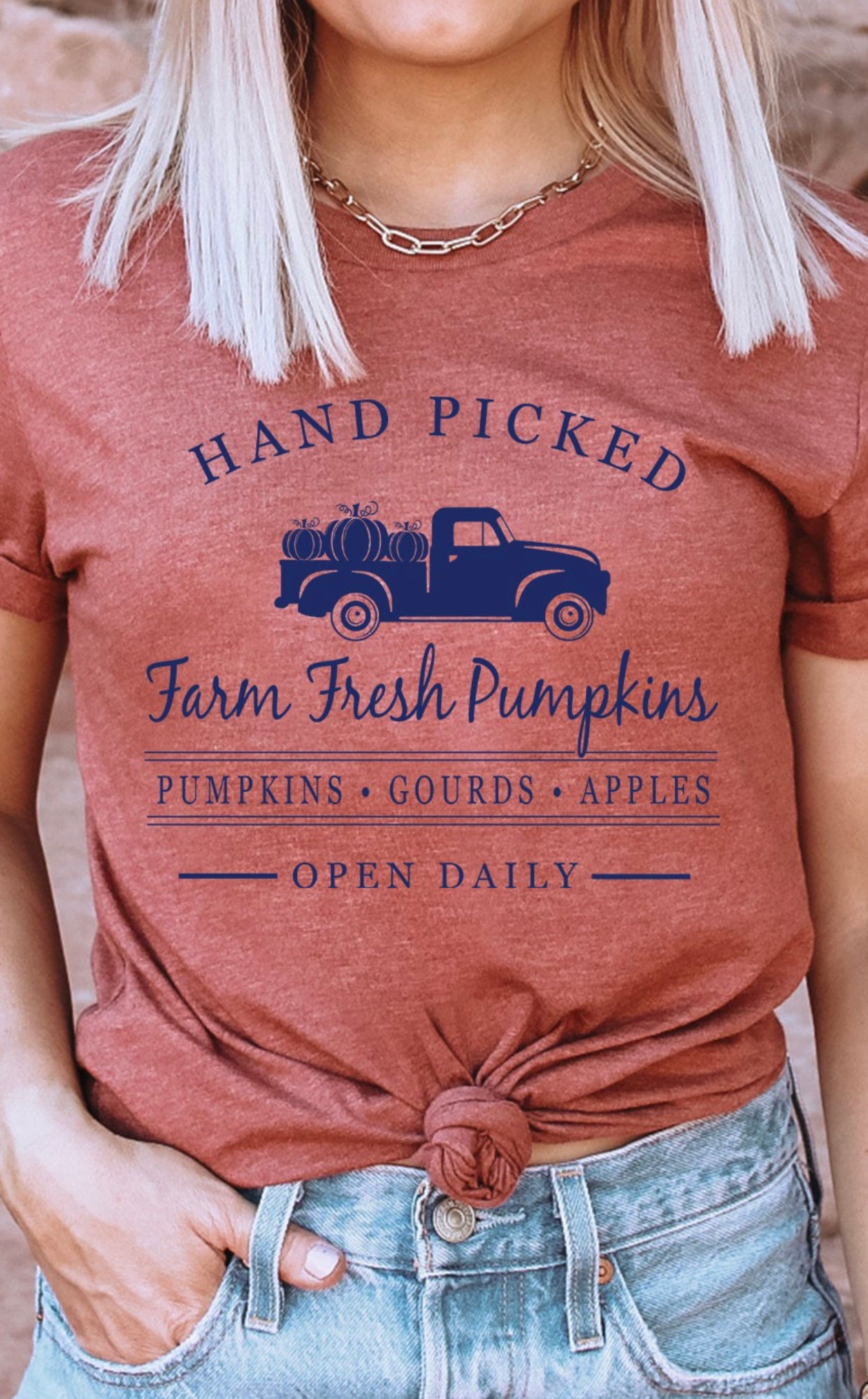 Rust Farm Fresh Pumpkins Tee