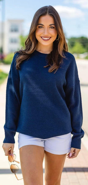 Malibu Knit Sweater Navy