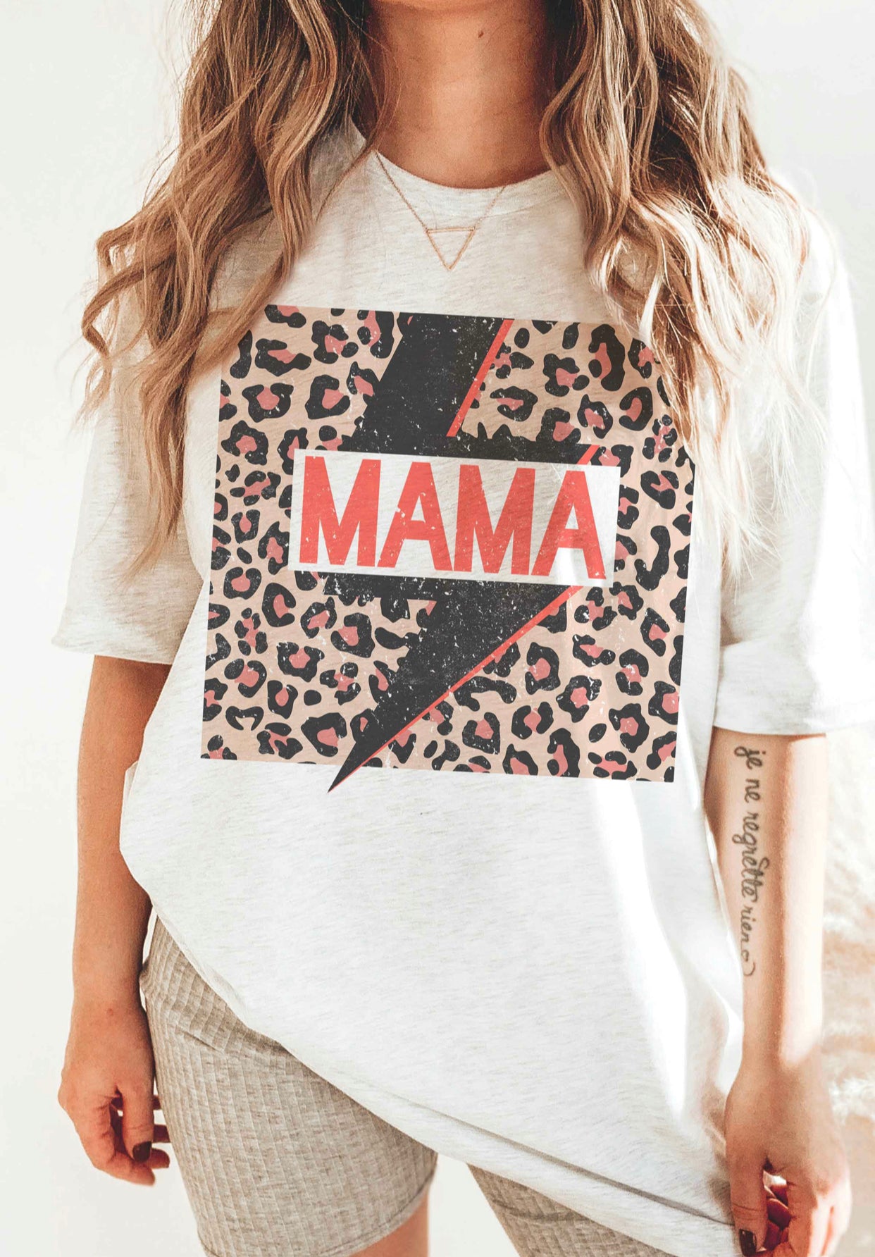 Mama Leopard Lightening Graphic Tee