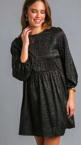 UMGEE Black Leopard Print Dress
