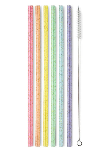 SWIG Rainbow Glitter Straw Set
