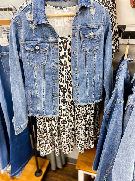 Taupe Leopard Cashmere Soft Dress