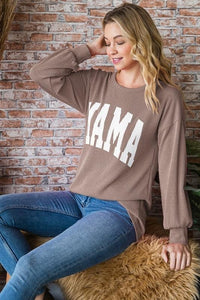 Mama Textured Pullover Taupe