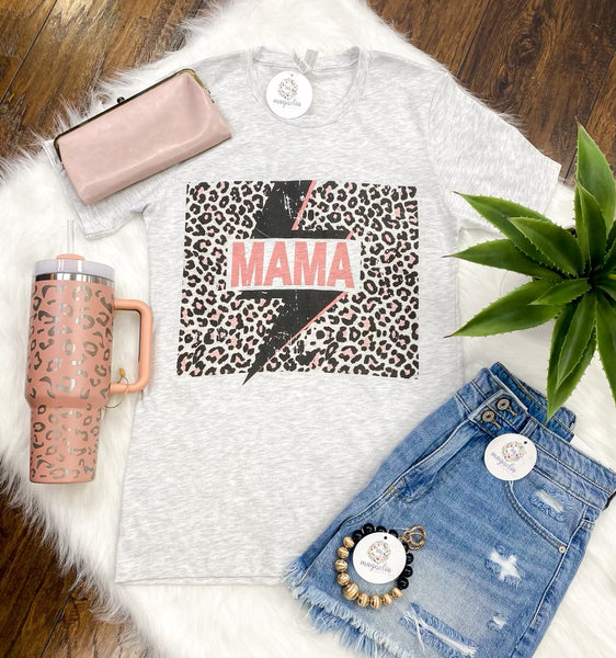 Mama Leopard Lightening Graphic Tee