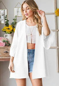 Ivory Bell Sleeve Light Cardigan