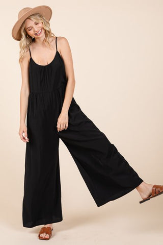 Wide Leg Jumpsuit Black