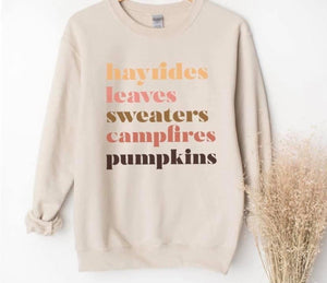 Hayrides Pumpkins Cozy Sweatshirt