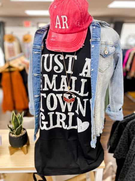 Black Just A Small Town Girl Tee