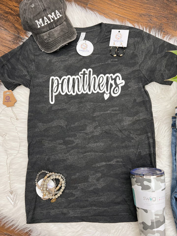 Camo Print PANTHERS Graphic Tee