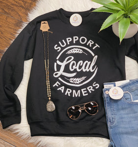 Support Local Farmers Vintage Style Sweatshirt