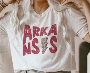 Arkansas Leopard Vintage Graphic Tee