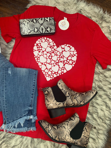 Multi Heart Valentine Tee