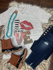 Leopard Lips Love Tee