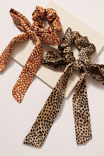 Animal Print Scrunchie Scarf