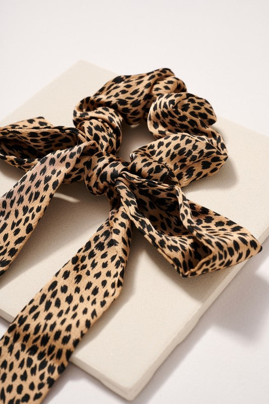 Animal Print Scrunchie Scarf