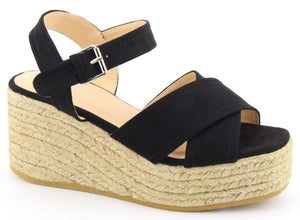 Black Barbie Espadrille Wedge