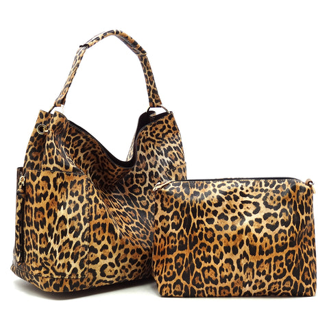 Light Leopard 2-In-1 Crossbody Tote Set