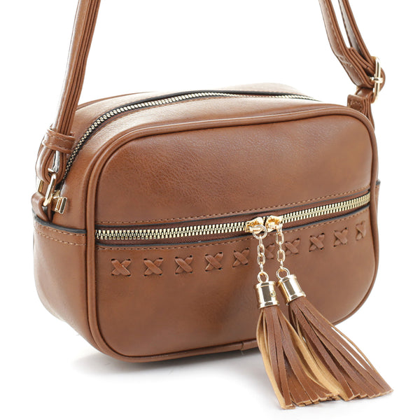 Square Whipstitch Detail Crossbody