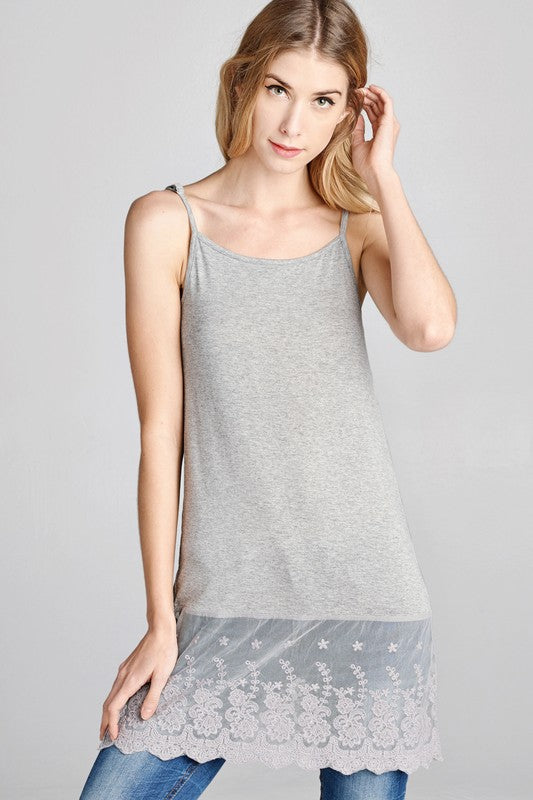 Grey Lace Extender Tank