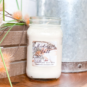 Midwest Fall 16oz Mason Jar Soy Candles