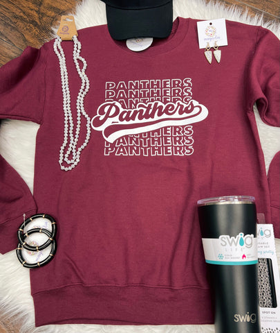 Panthers Retro Sweatshirt Maroon