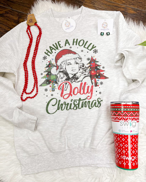 Holly Dolly Christmas Cozy Sweatshirt
