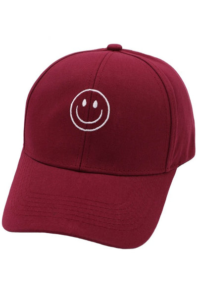 Smiley Embroidered Cap
