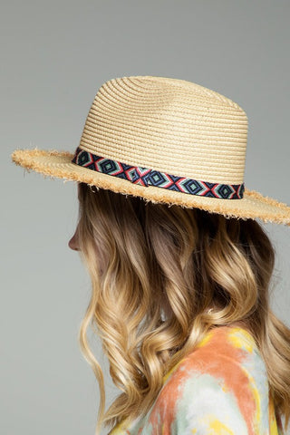 Raw Edge Panama Hat