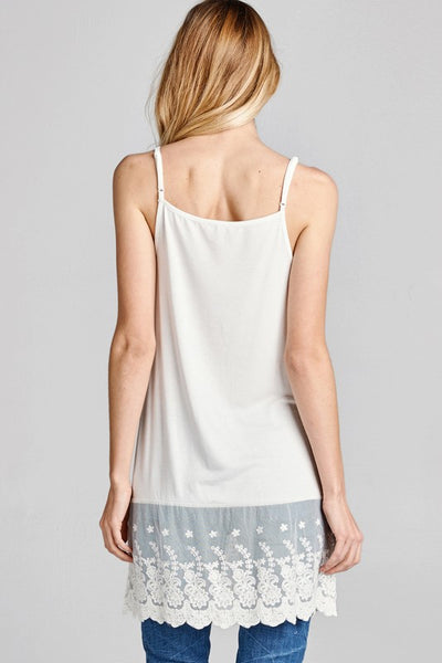 Ivory Lace Extender Tank