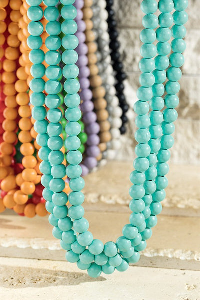 Wood Bead Layering Wrap Necklace